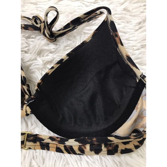 Vintage 2012 Victoria’s Secret 34B Push Up Leopard Print Swim Top - Picture 6 of 6